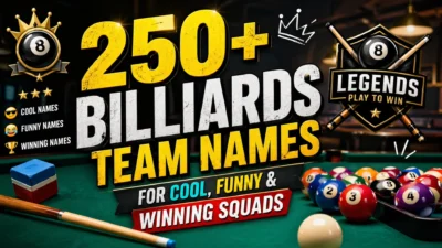 250+ Billiards Team Names