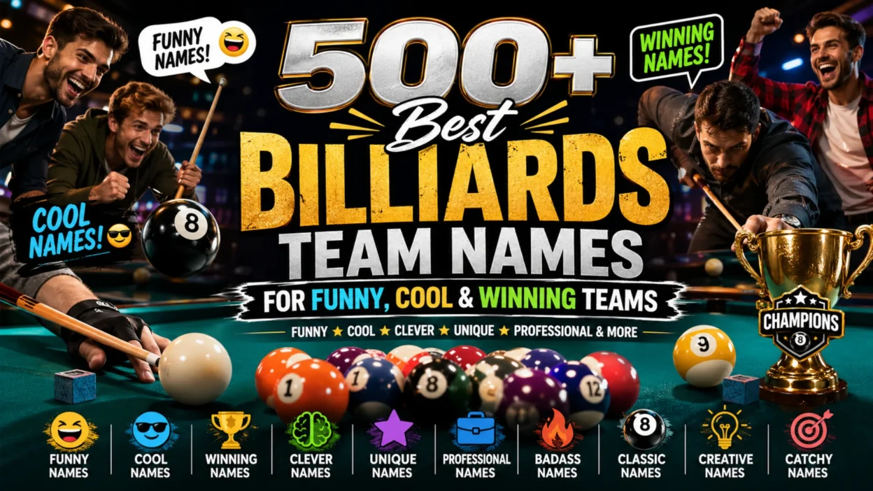 500+Best Billiards Team Names