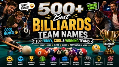 500+Best Billiards Team Names