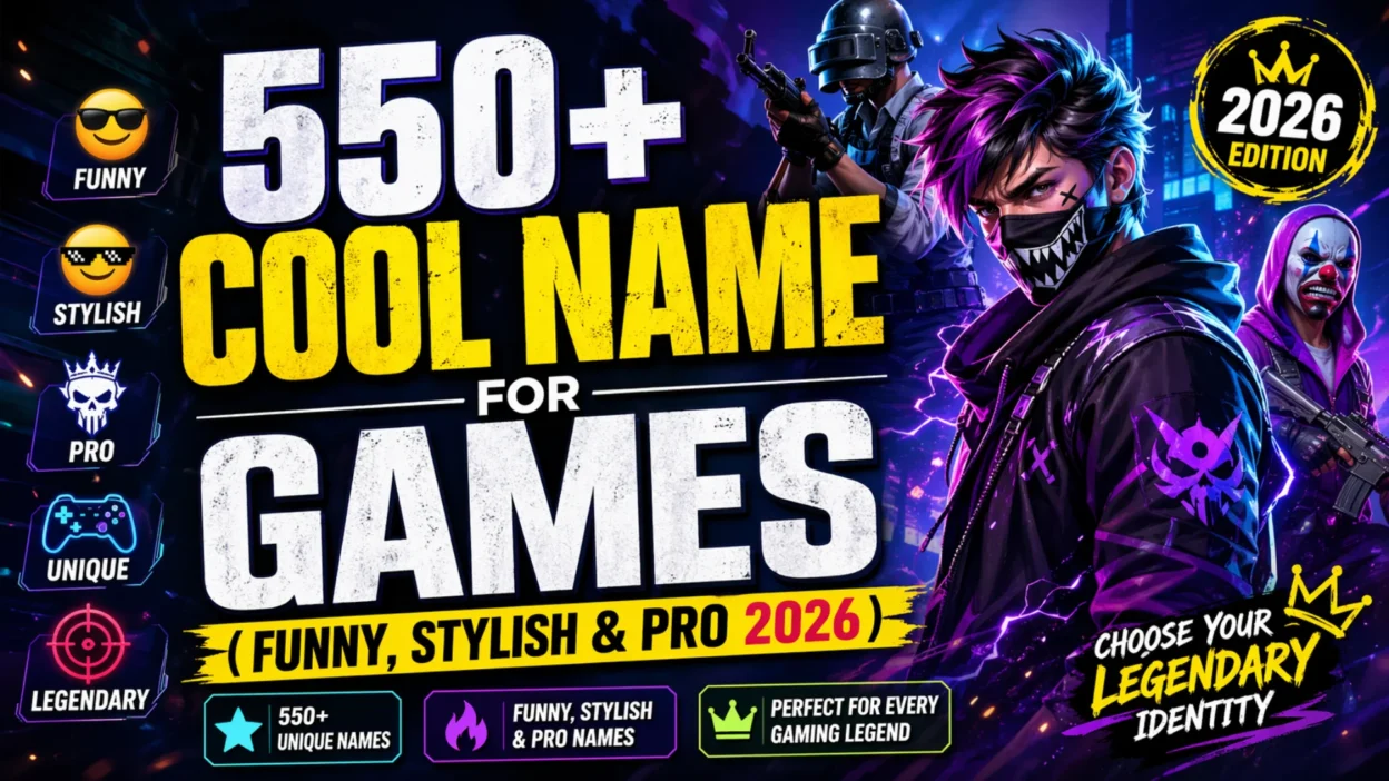 550+ Cool Name for Games