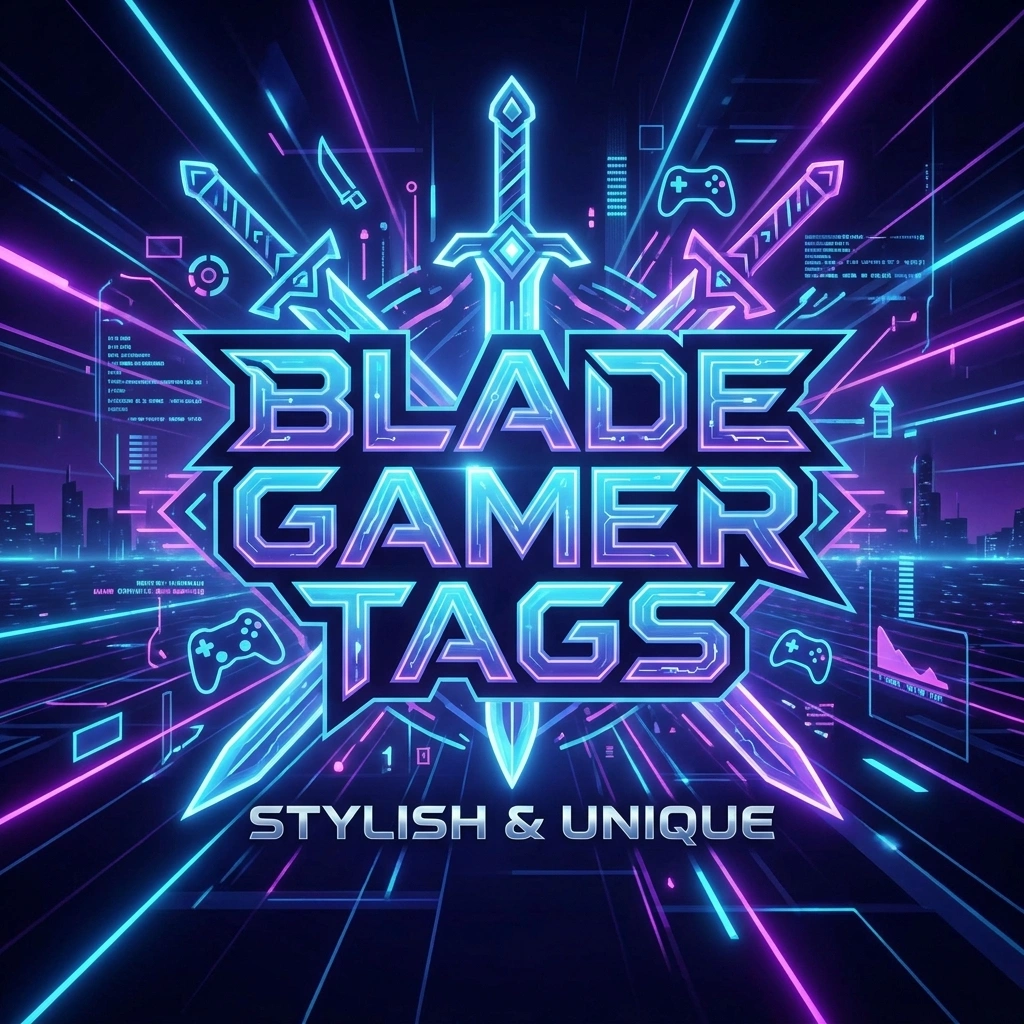 Blade gamer tags featuring cool, sharp, and powerful gaming name ideas