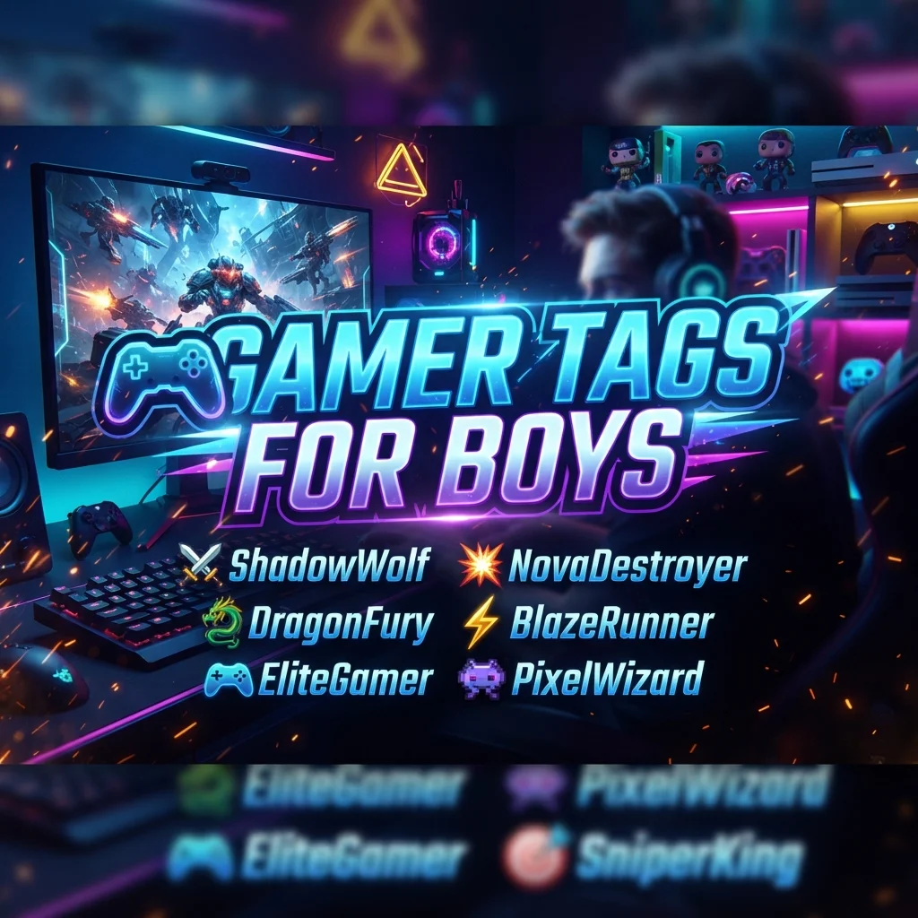 Gamer tags for boys with cool, funny, stylish, and unique gaming name ideas