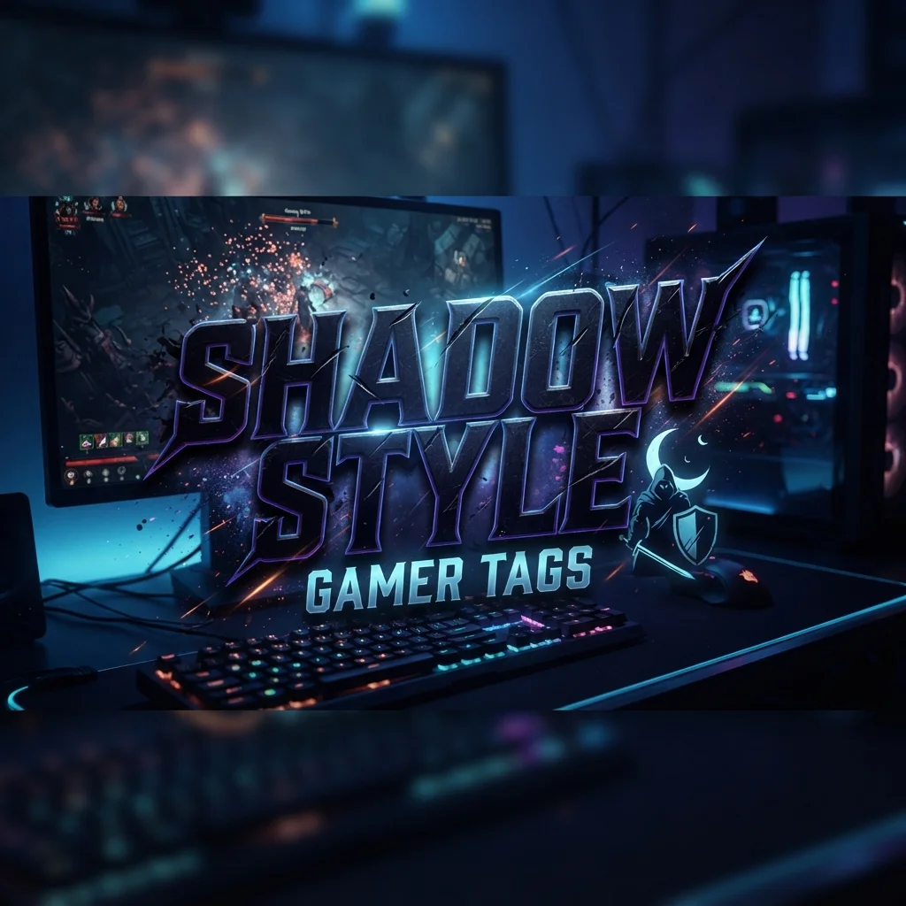 Shadow style gamer tags with dark, mysterious, cool, and edgy gaming name ideas