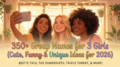 350+ group names for 3 girls with cute, funny, and unique friendship ideas for 2026