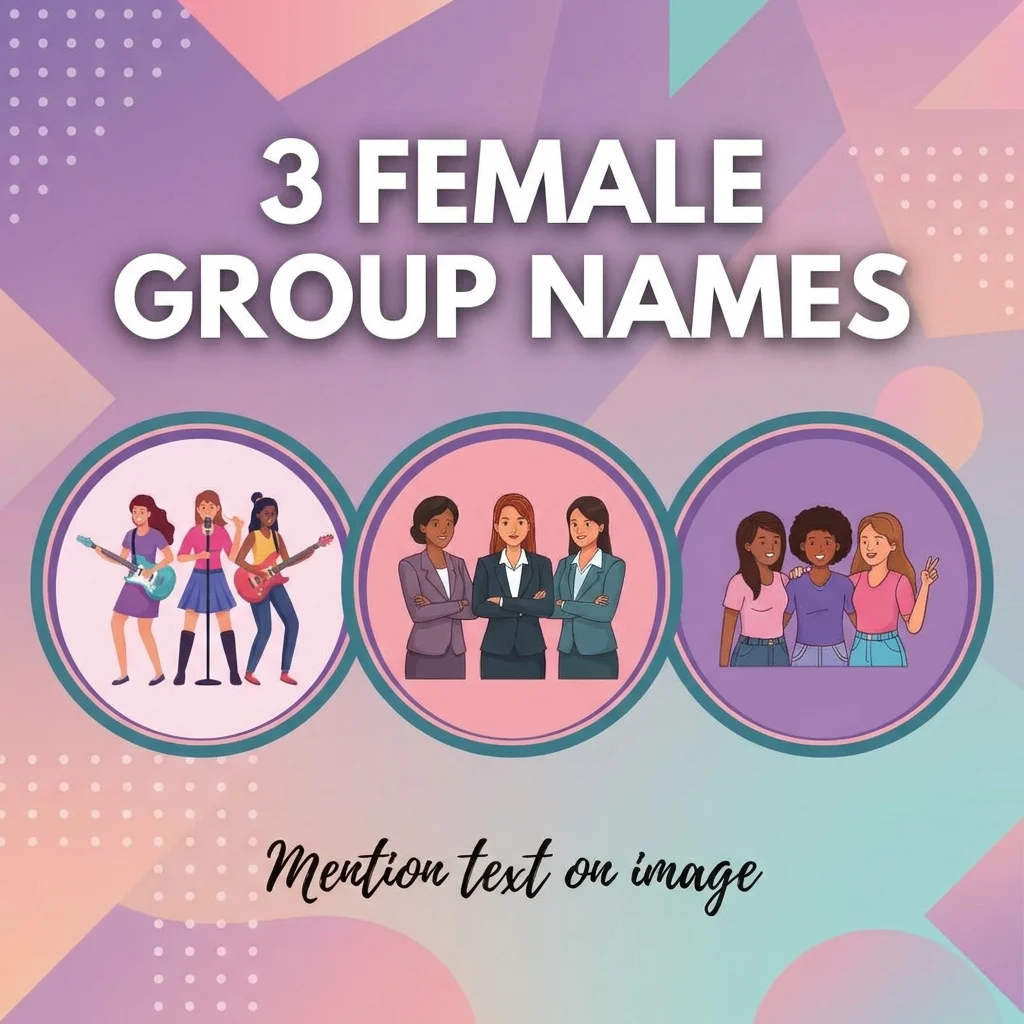 3 female group names with cute, unique, and creative ideas for girls' friendship groups