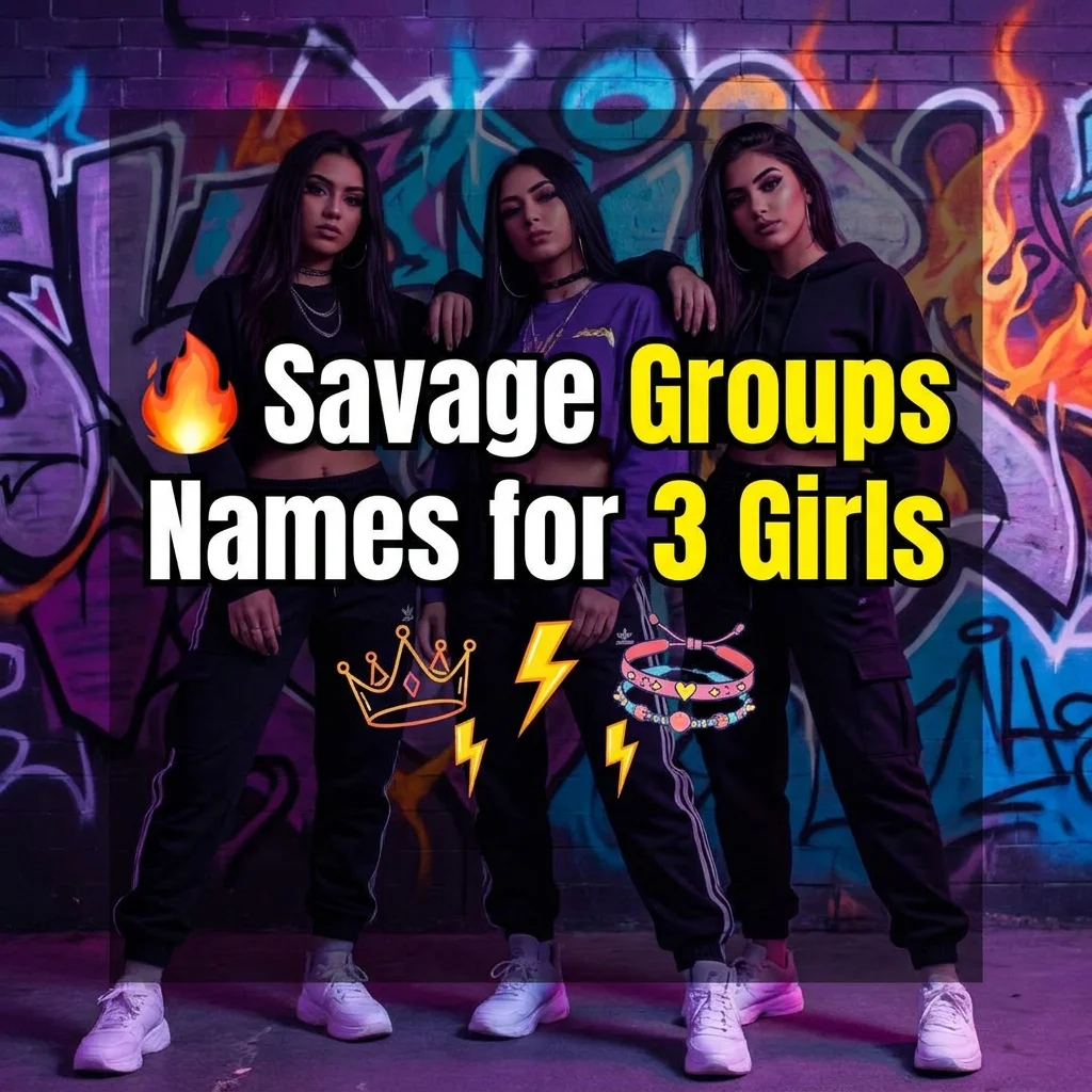 Savage group names for 3 girls with bold, stylish, and powerful friendship ideas