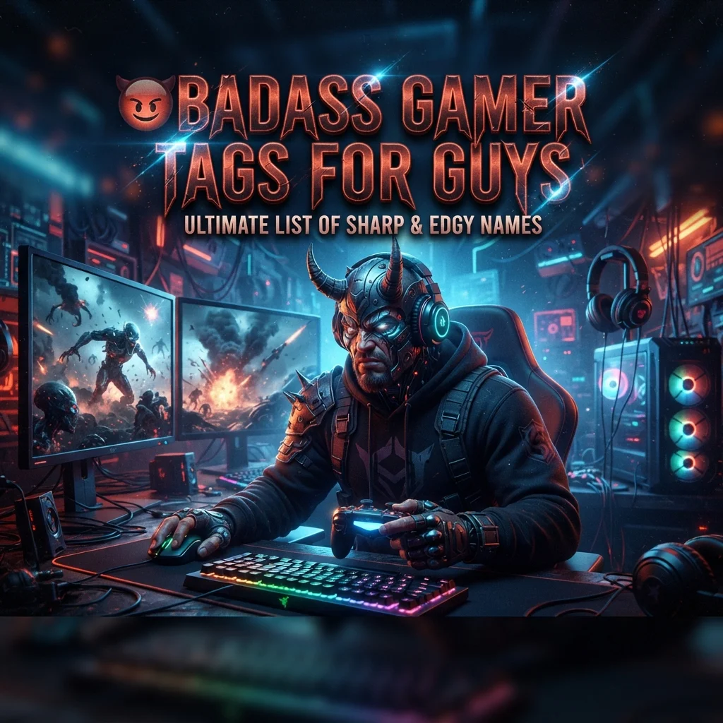 Badass gamer tags for guys with edgy, bold, cool, and unique gaming name ideas