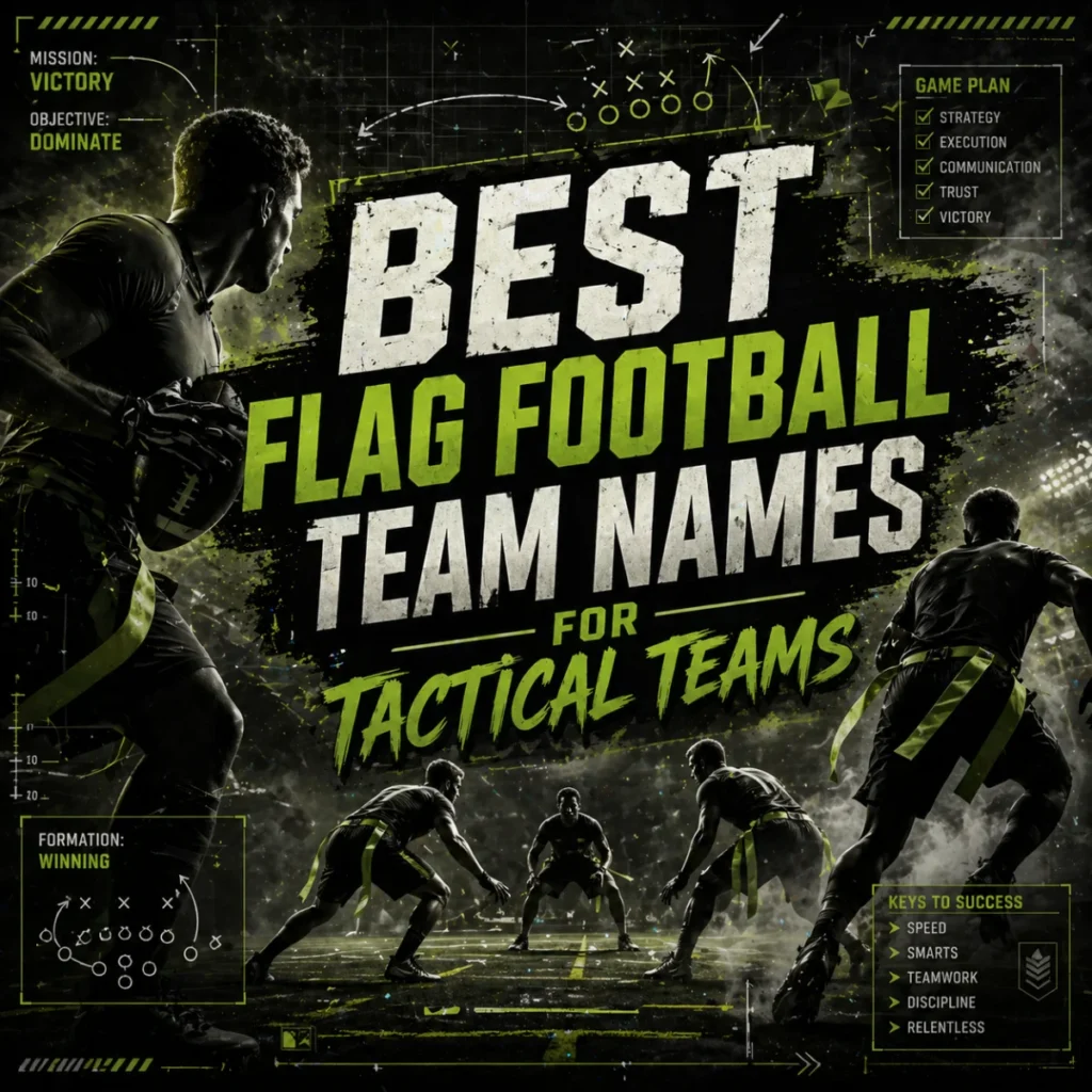 🏹Best Flag Football Team Names for Tactical Teams