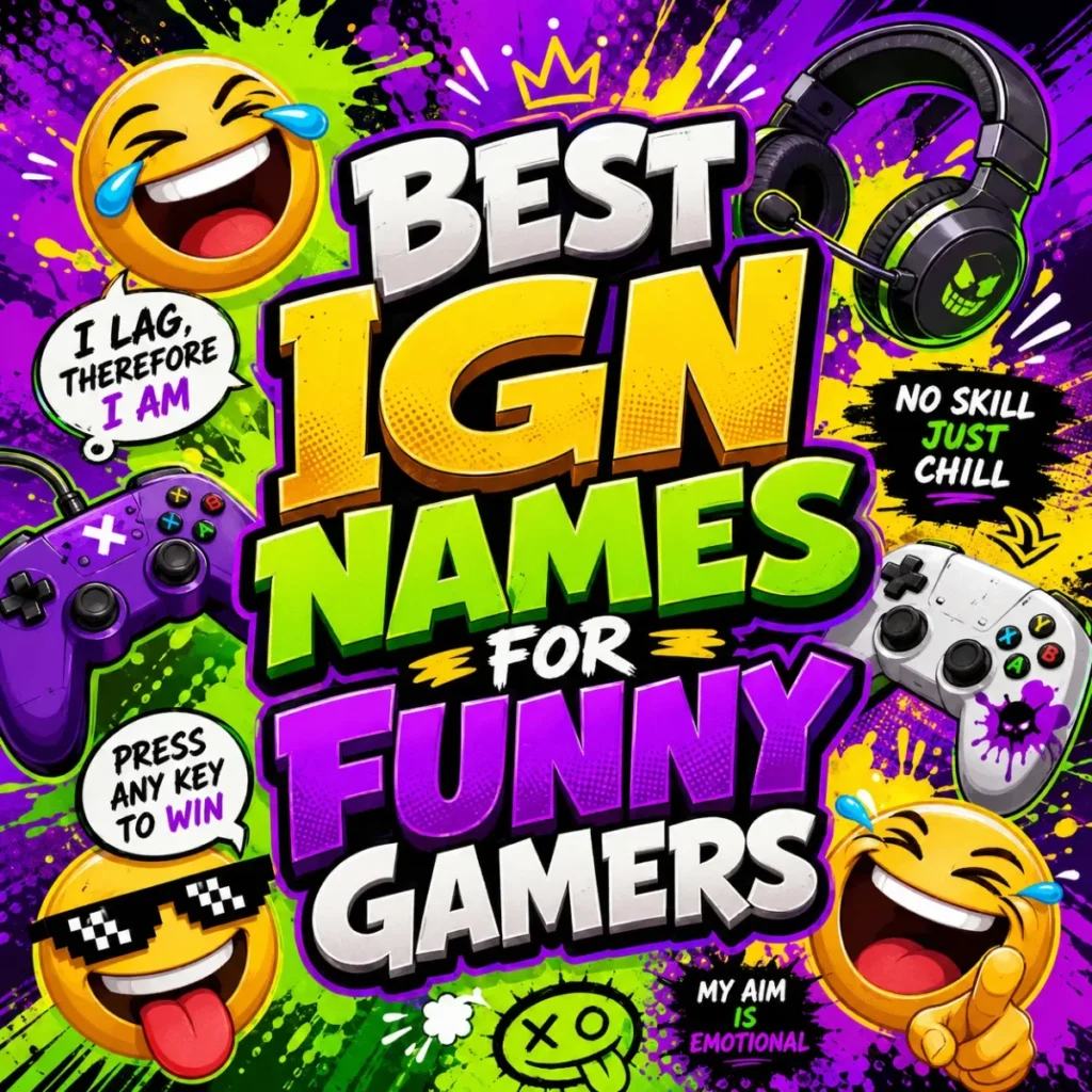 😂 Best IGN Names for Funny Gamers