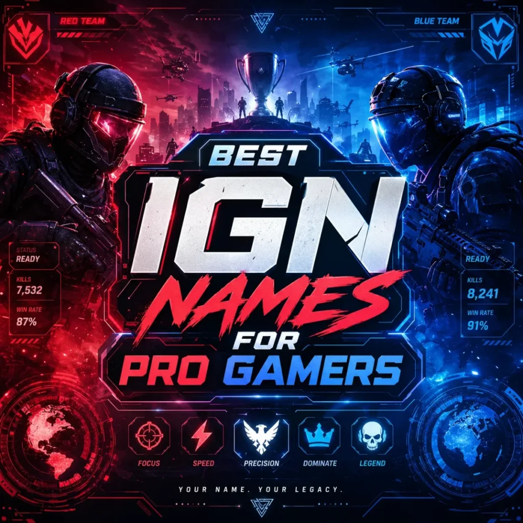 🔥 Best IGN Names for Pro Gamers