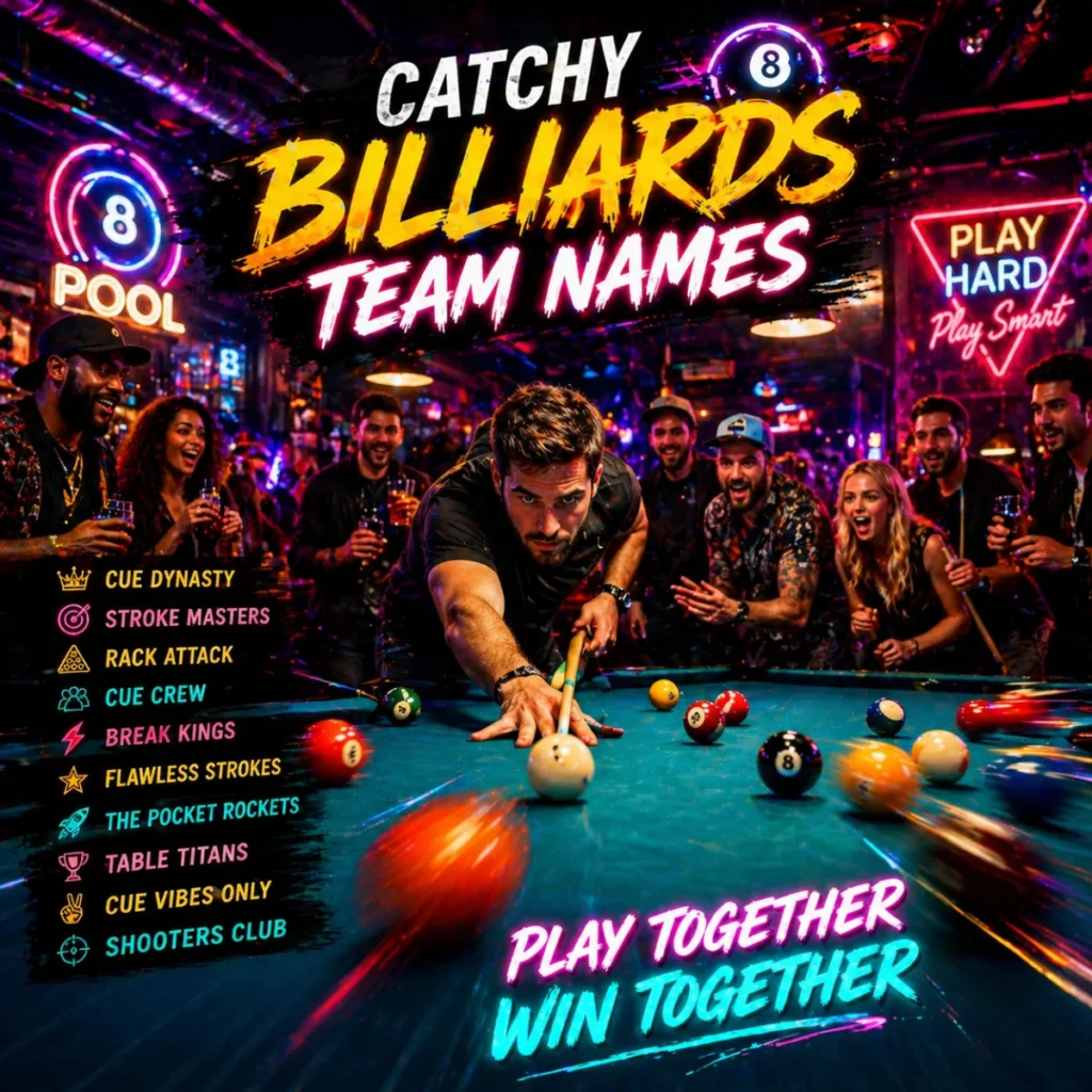 Catchy Billiards Team Names for Trendy Teams