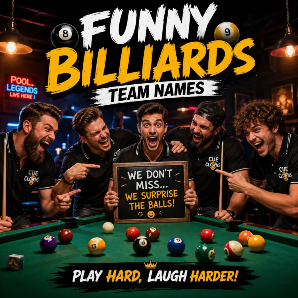 Funny Billiards Team Names for Hilarious Crews