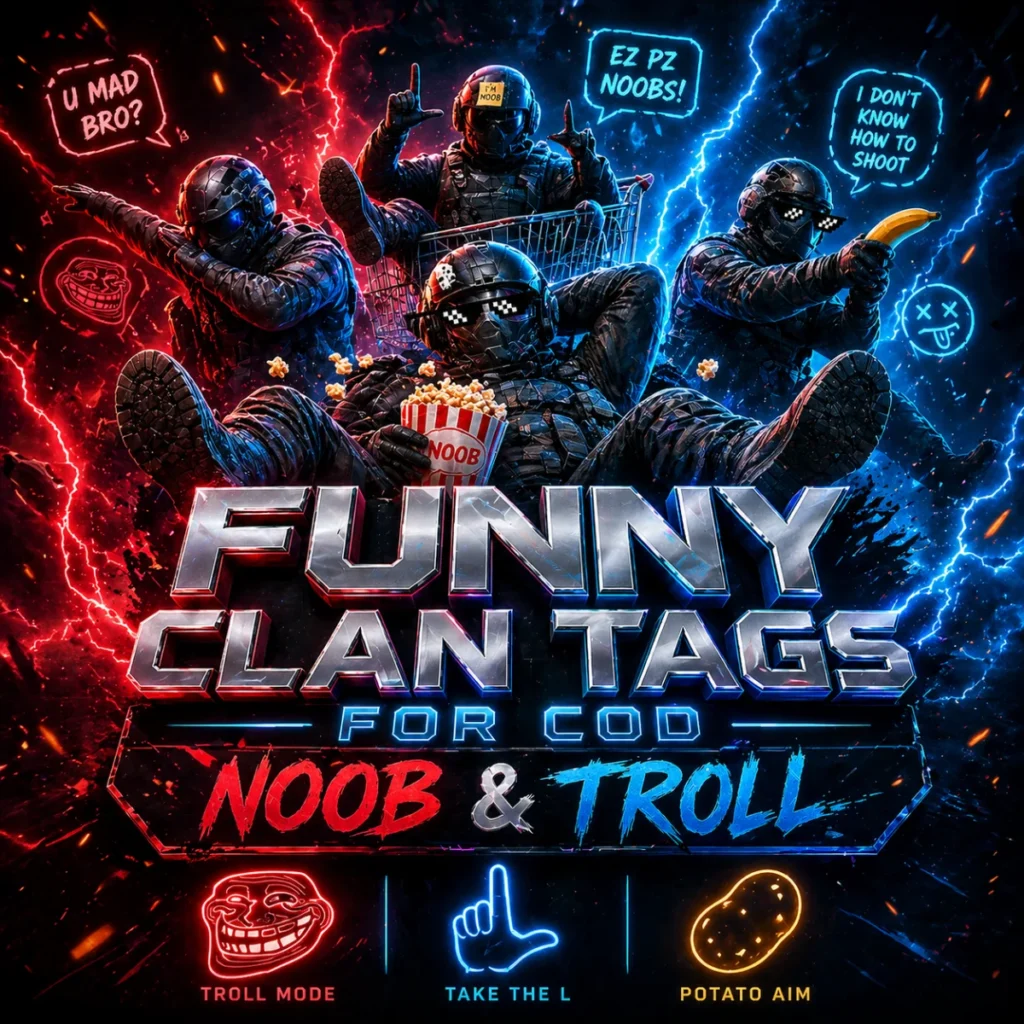  Funny Clan Tags for COD (Noob & Troll Tags)