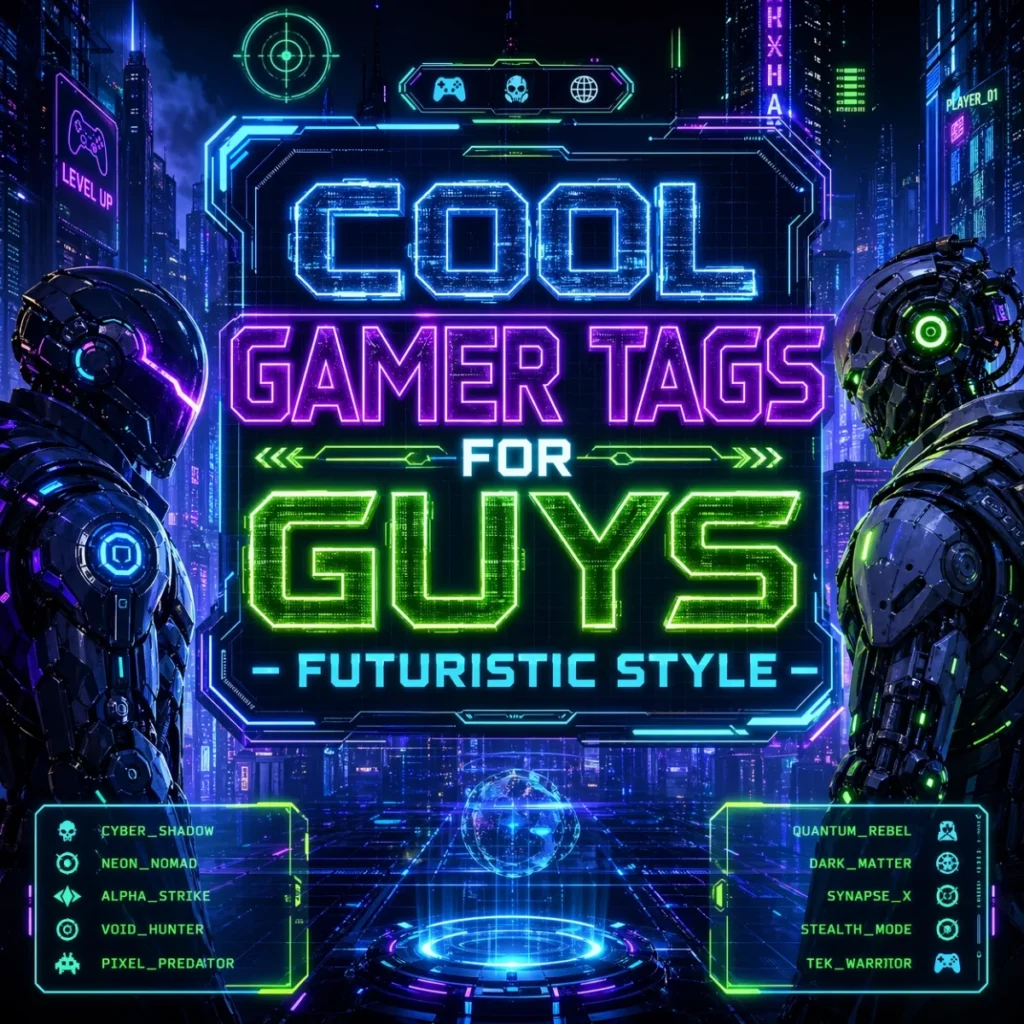 cool gamer tags for guys Futuristic Names 