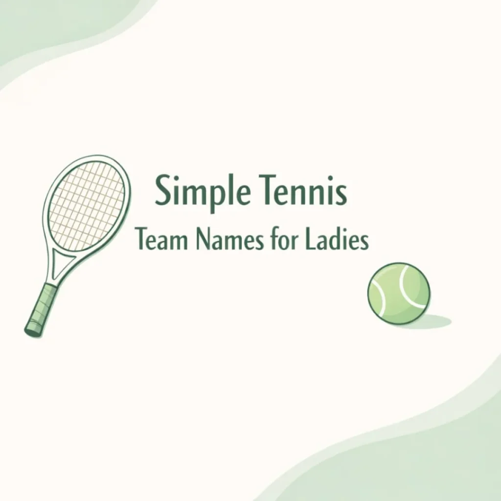 Tennis Team Names for Ladies – Simple & Normal Style 