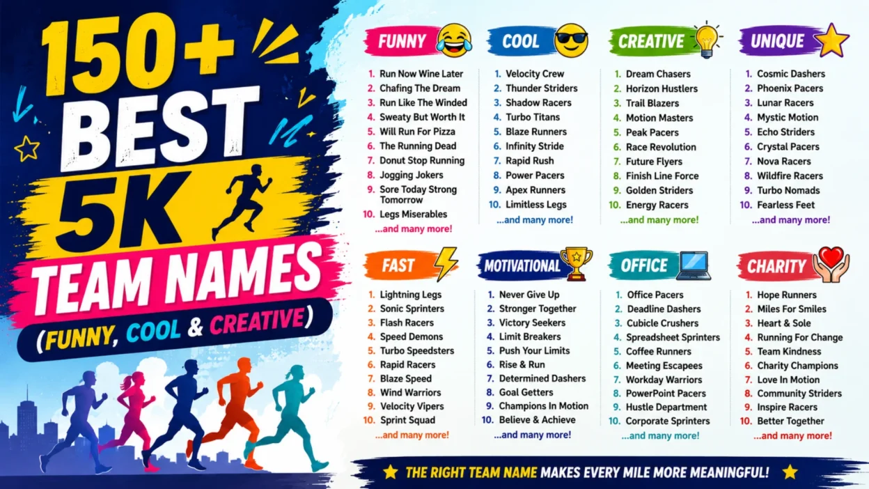 5K team names