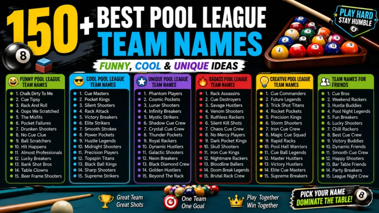 Pool League Team Names