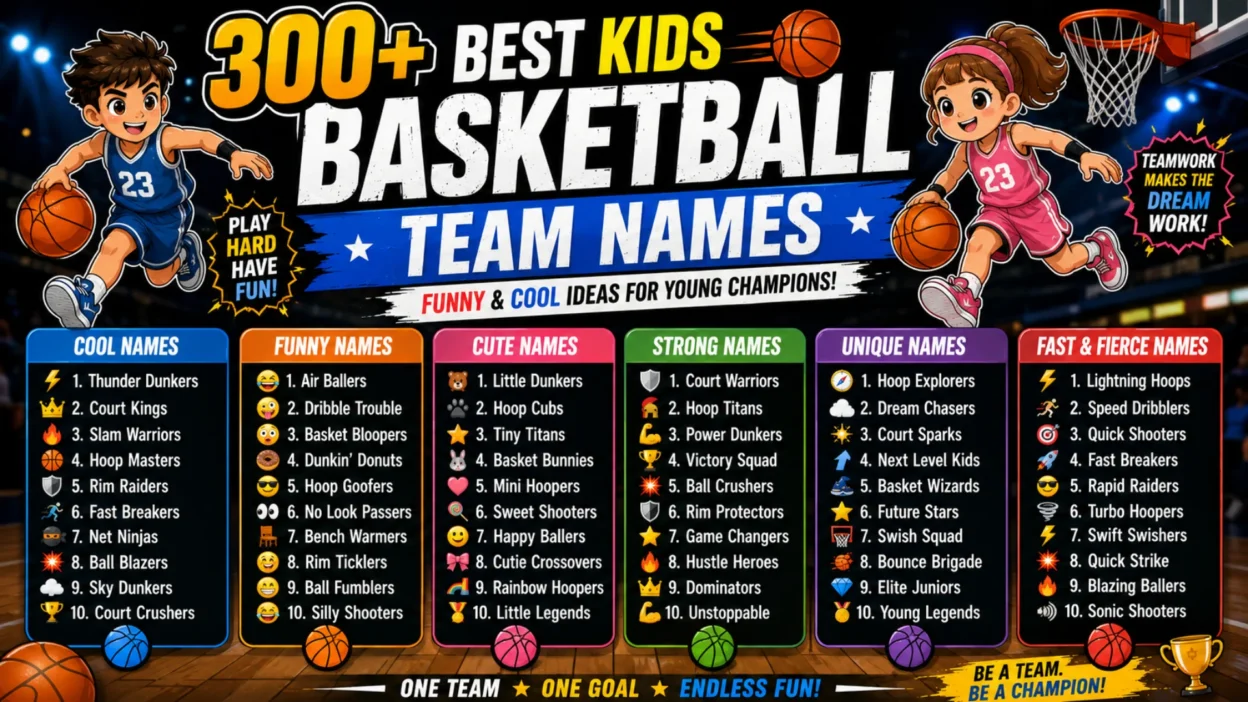 Kids Basketball Team Names