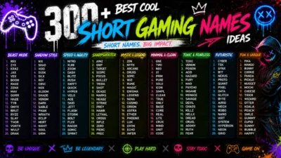 Cool Short Gaming Names