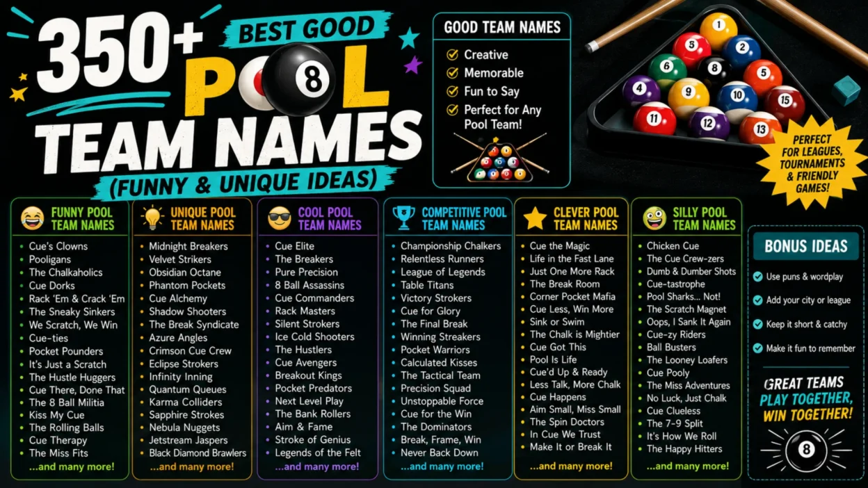 Good Pool Team Names