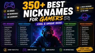 Nicknames for Gamers