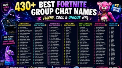 Fortnite Group Chat Names