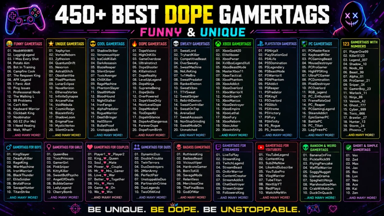 Dope Gamertags