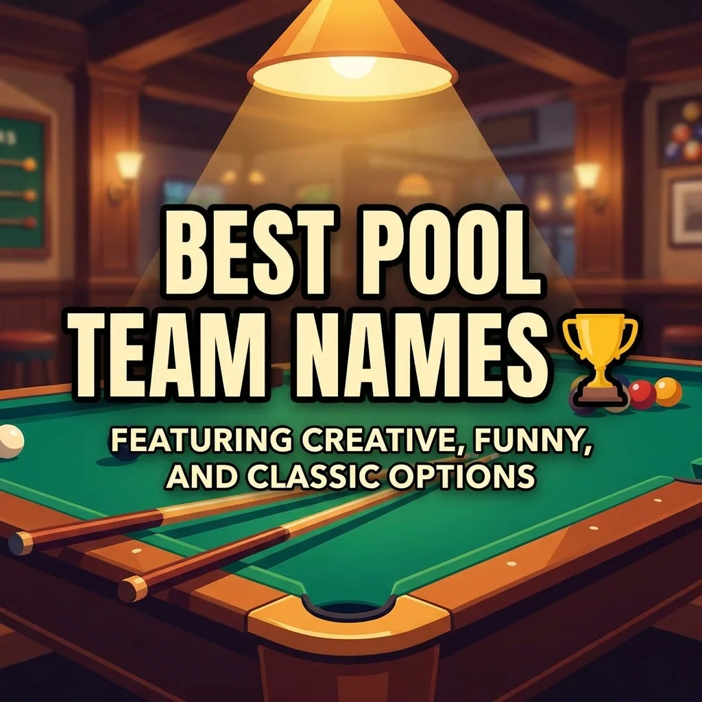Best pool team names with cool, funny, and creative billiards team ideas