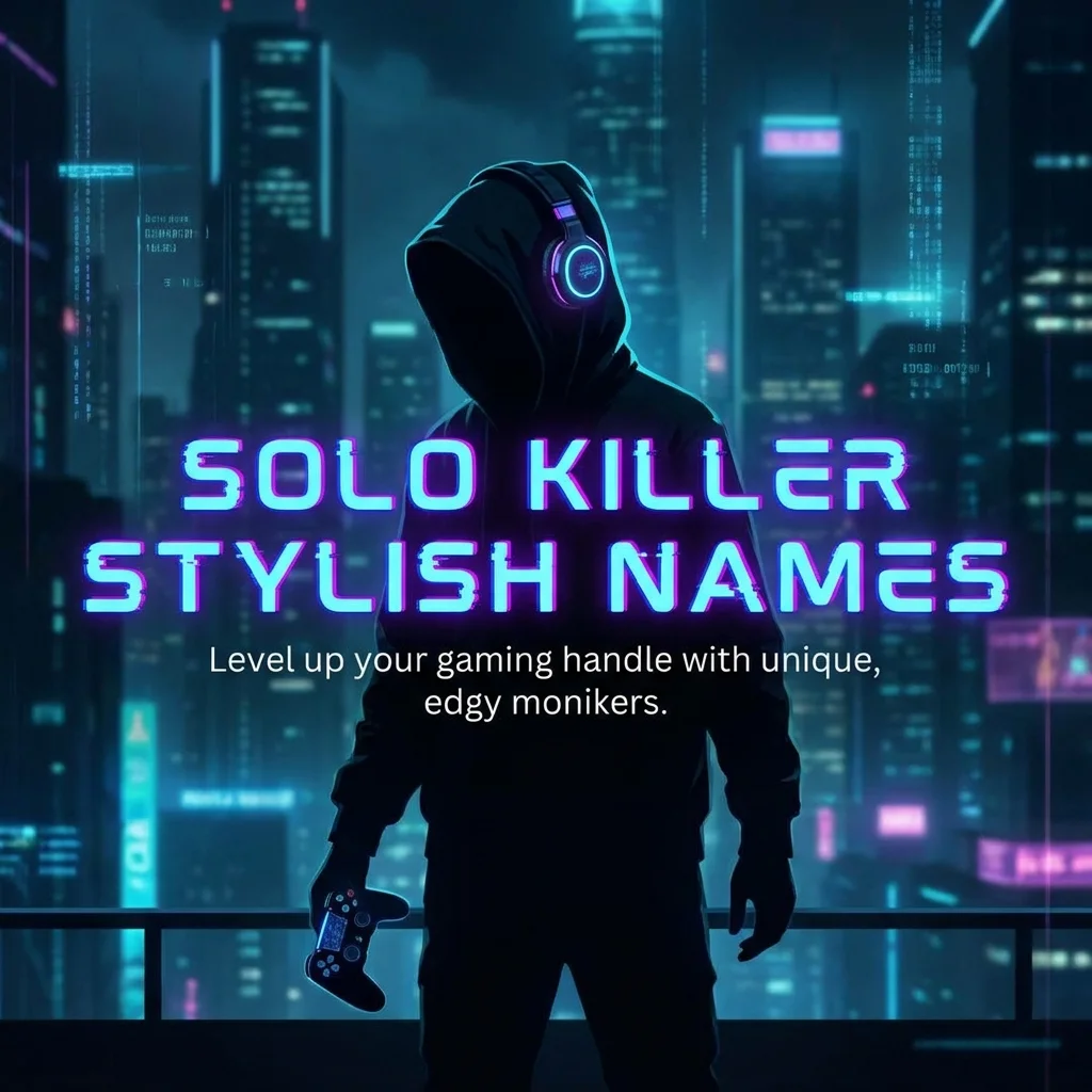 Solo Killer stylish names with unique and powerful gaming name ideas for players