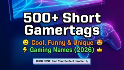500+ Short Gamertags featuring cool, funny, and unique gaming names for 2026