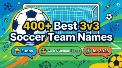 400+ best 3v3 soccer team names with funny, cool, and unique ideas for 2026