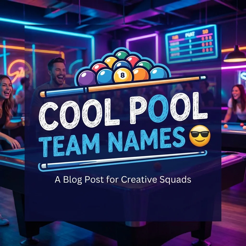 Cool pool team names with fun, creative, and unique ideas for billiards groups