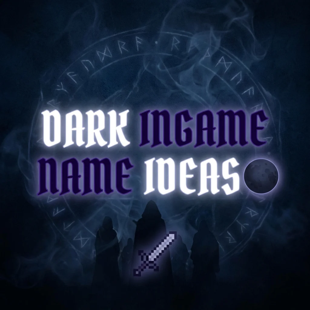 Dark ingame name ideas with mysterious, edgy, and unique gaming names