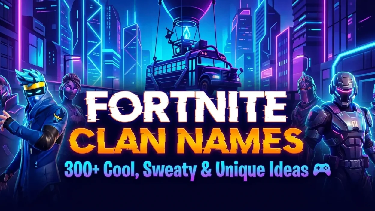 Fortnite clan names featuring 300+ cool, sweaty, unique, competitive, and creative gaming team name ideas