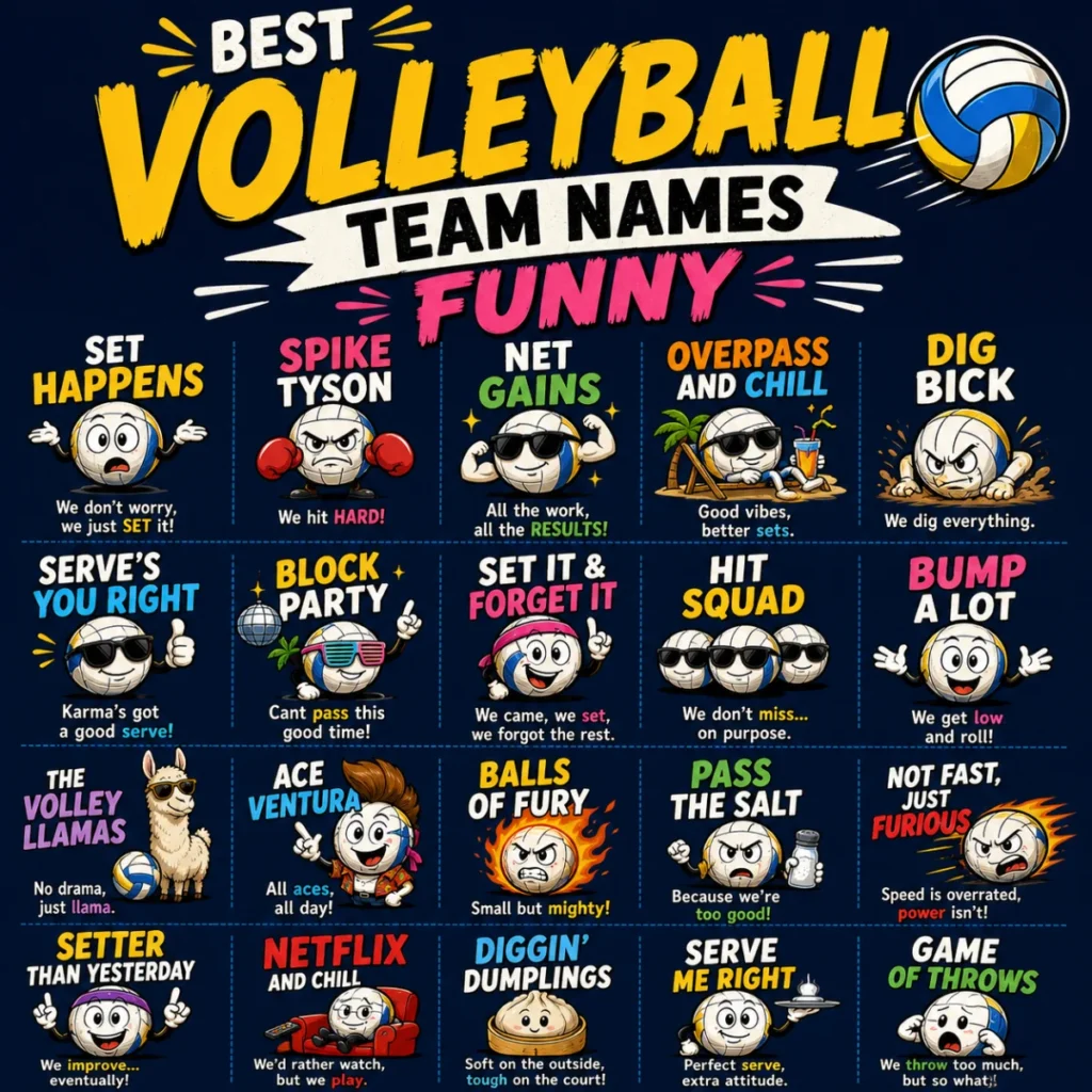 Best Volleyball Team Names Funny