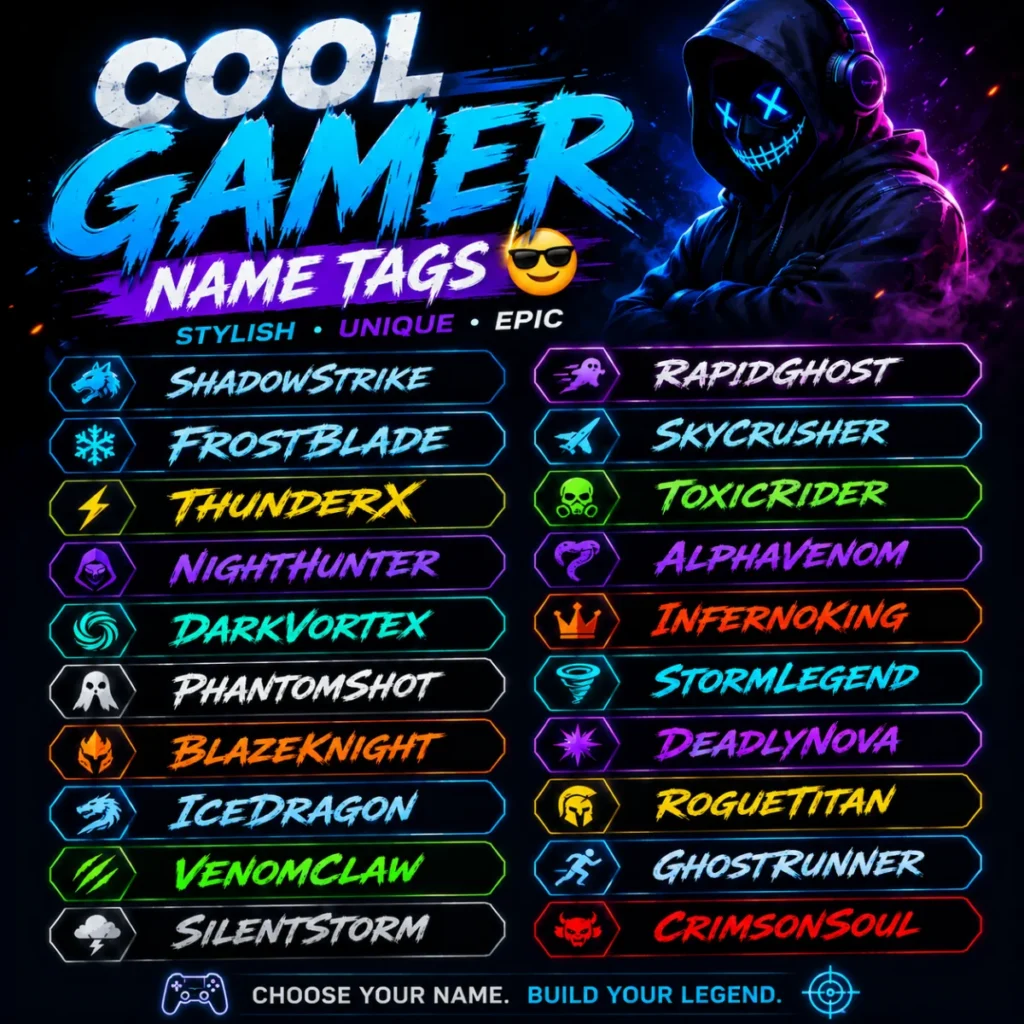Cool Gamer Name Tags 😎