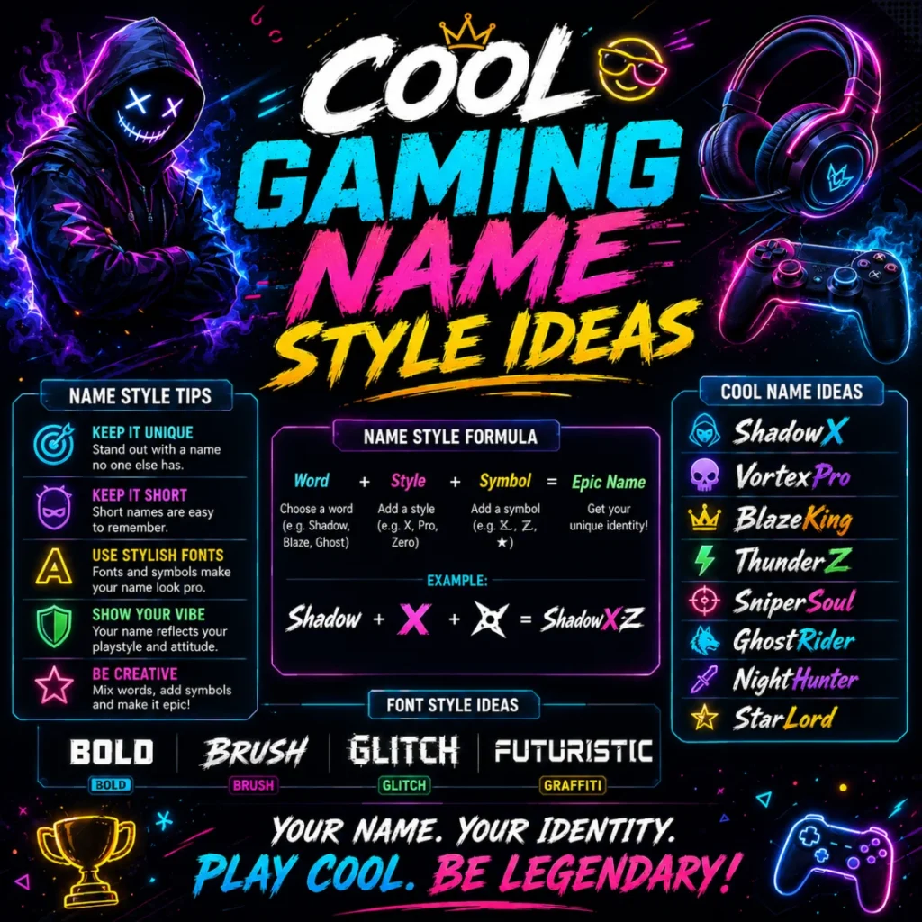 Cool Gaming Name Style Ideas 😎