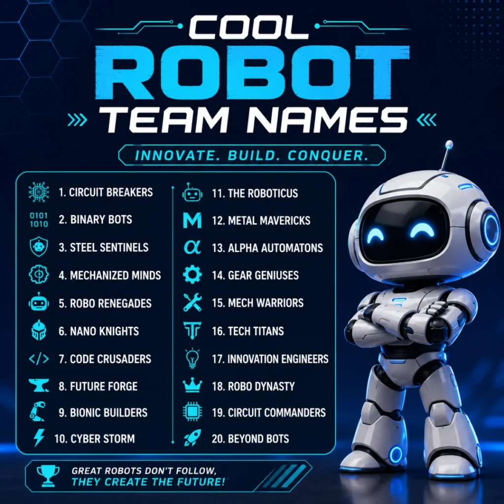 Cool Robot Team Names 😎