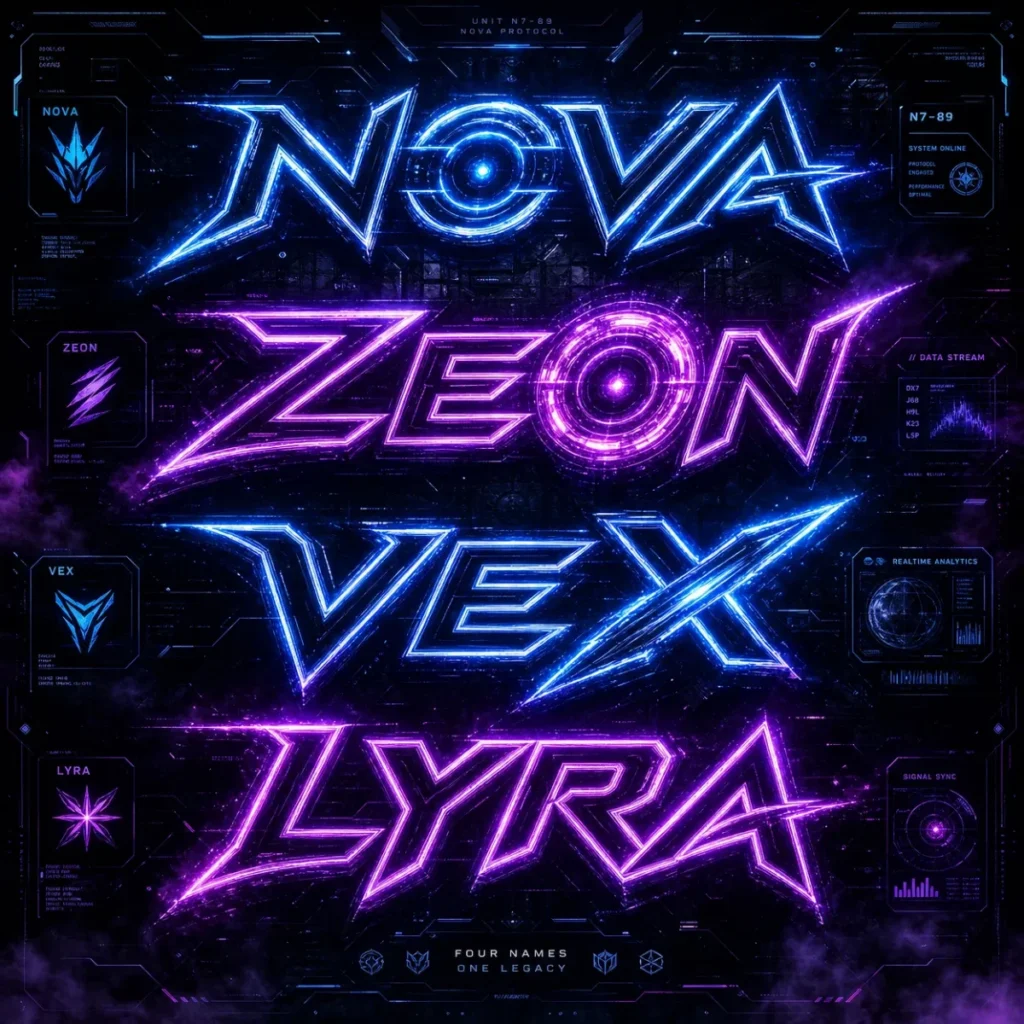 Cool Short Gaming Names (Aesthetic Style)
