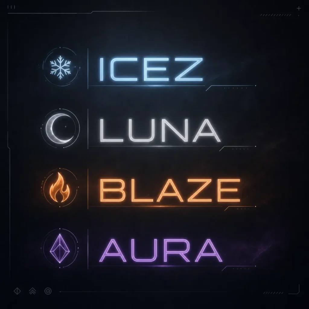 🧊 Stylish Cool Short Gaming Names