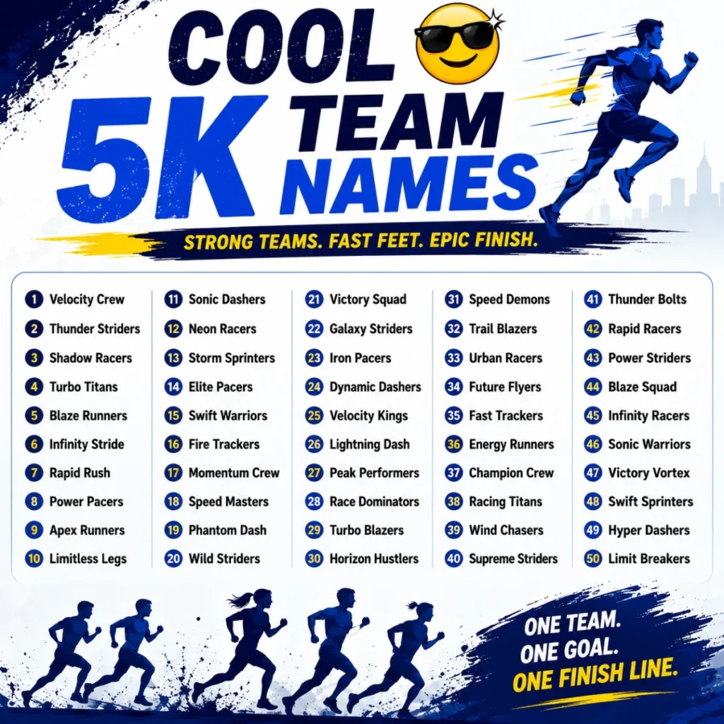 Cool 5K Team Names 😎