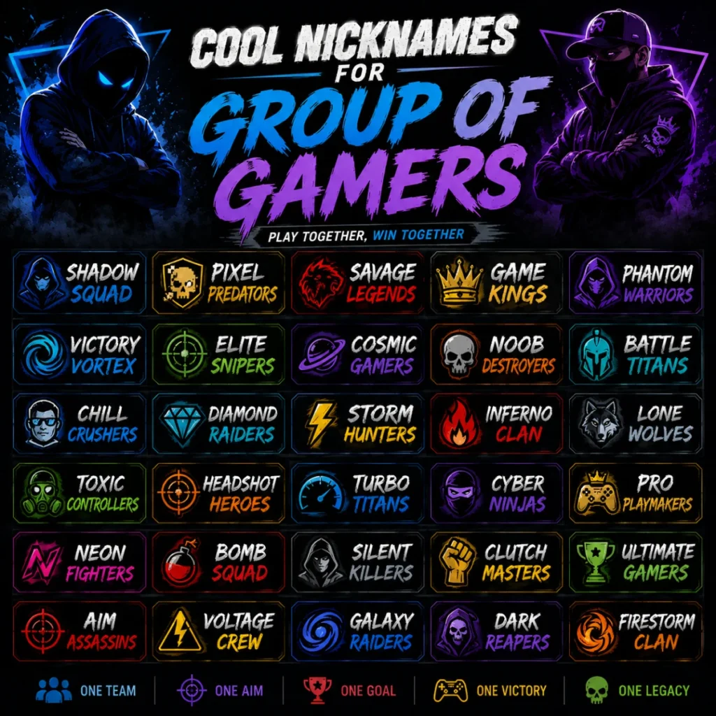 Cool Nickname for Group of Gamers 😎