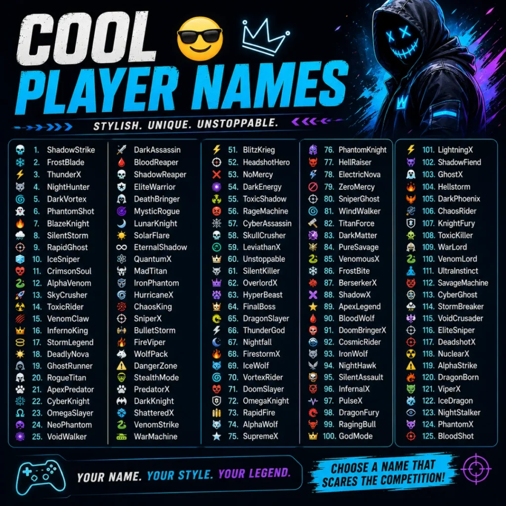 Cool Player Names 😎