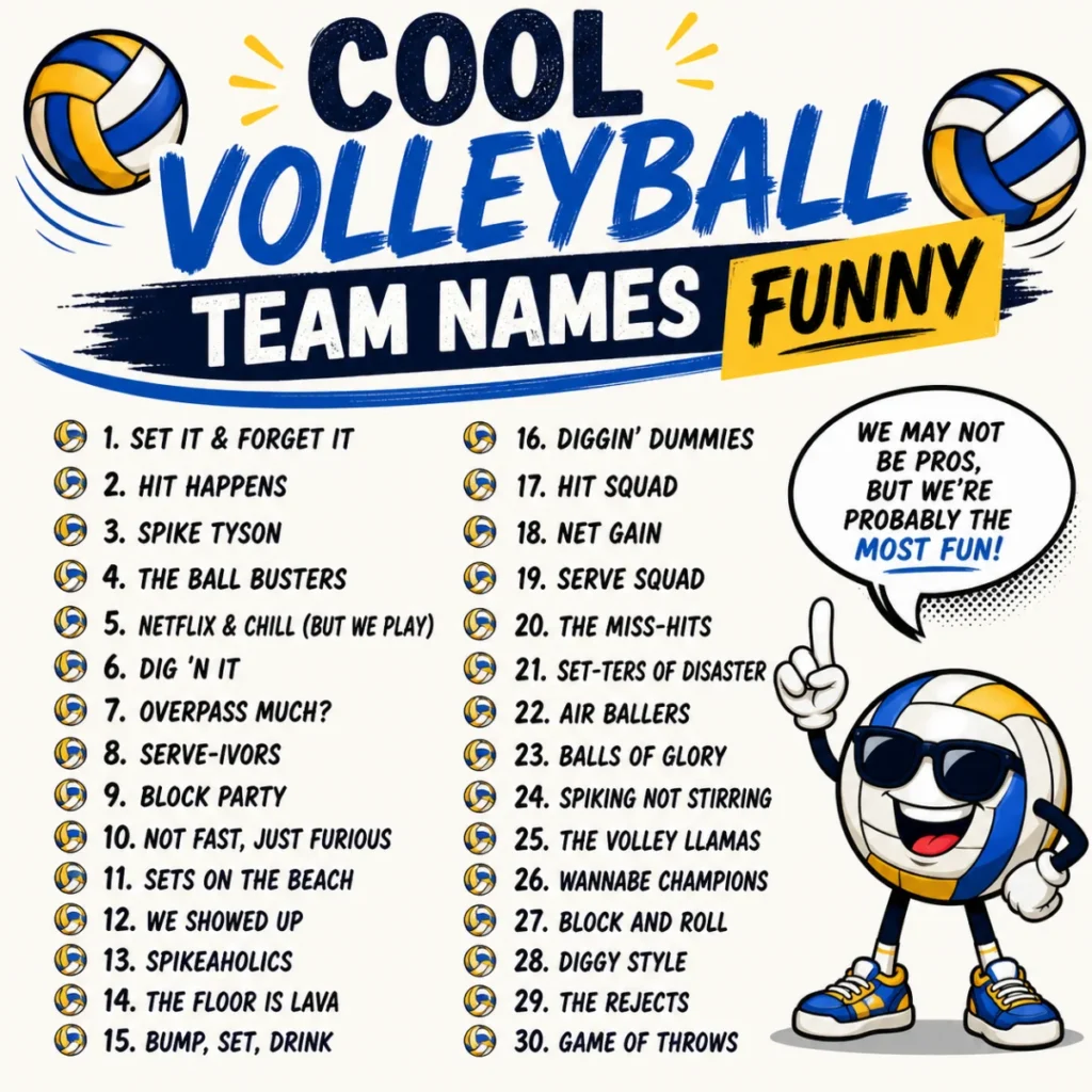 Cool Volleyball Team Names Funny