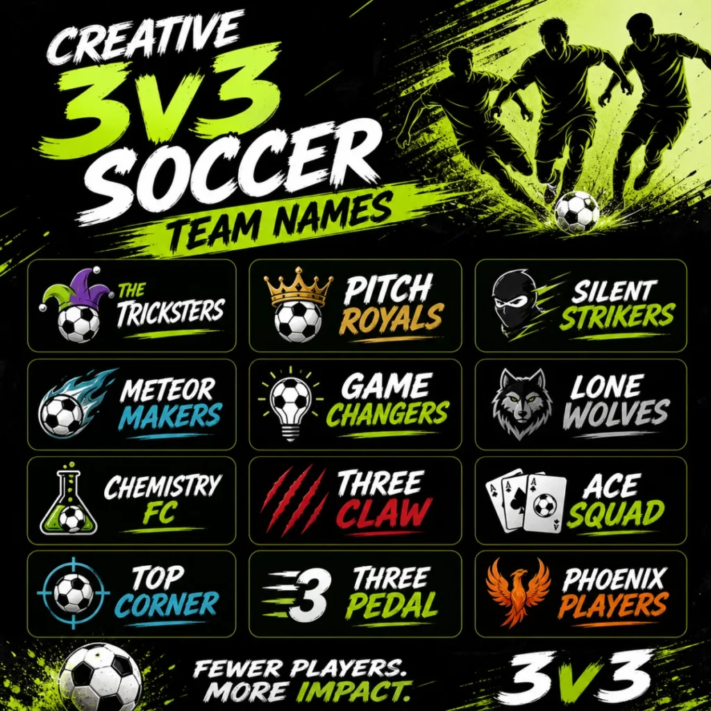Creative 3v3 Soccer Team Names