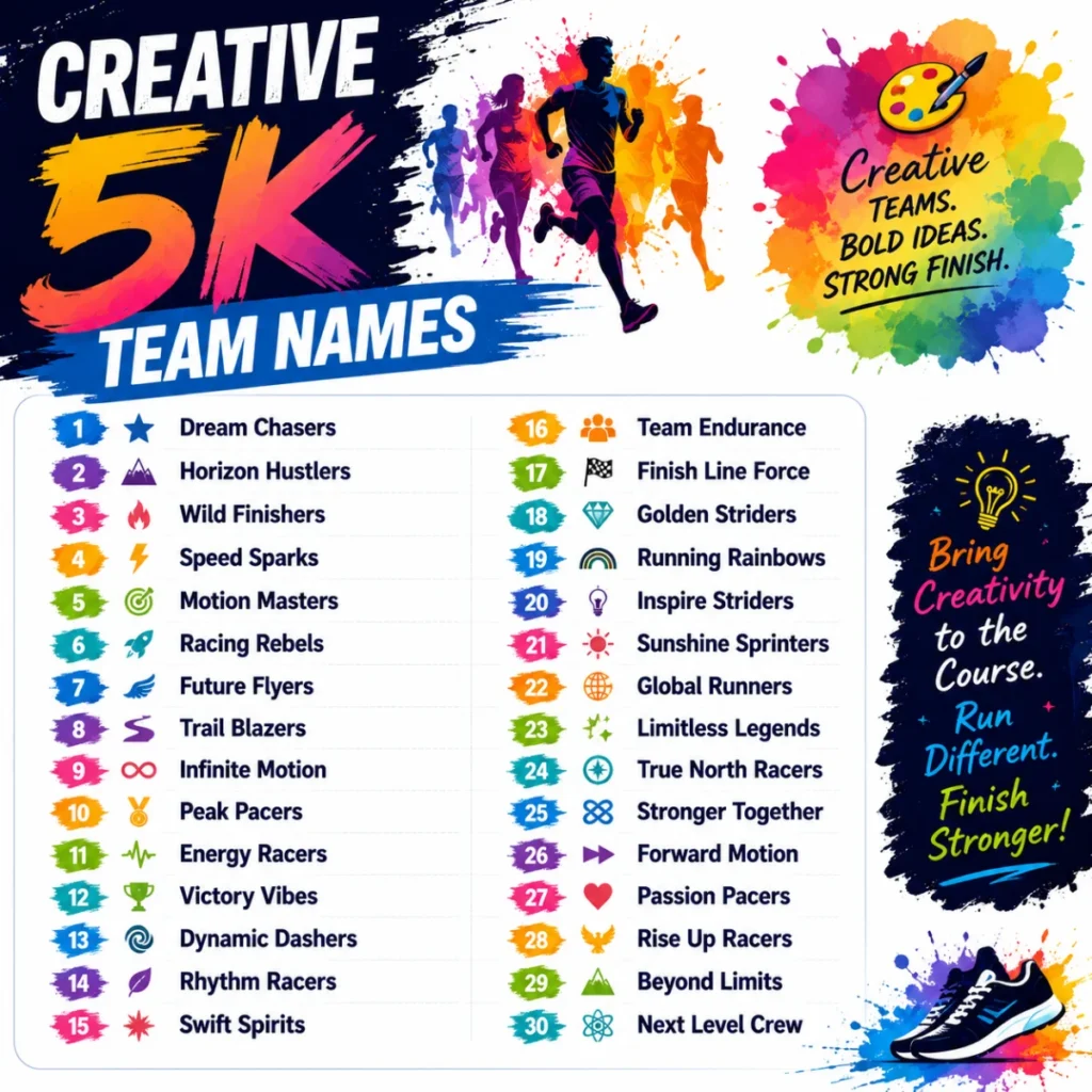 Creative 5K Team Names 🎨