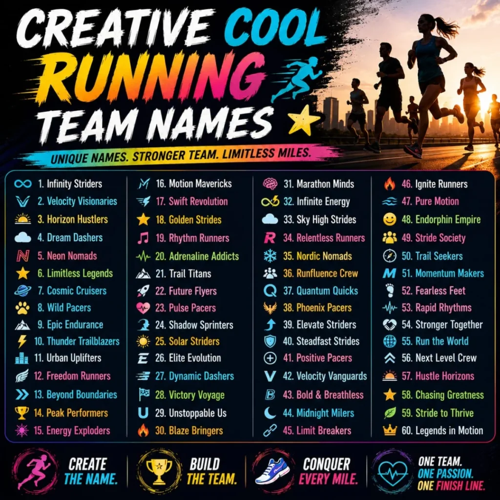 Creative Cool Running Team Names 🌟