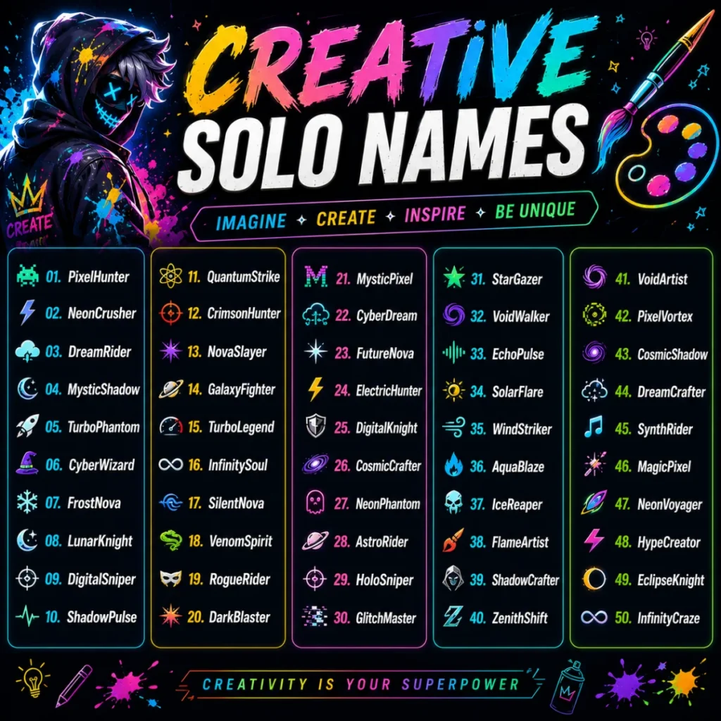 Creative Solo Names ๐จ