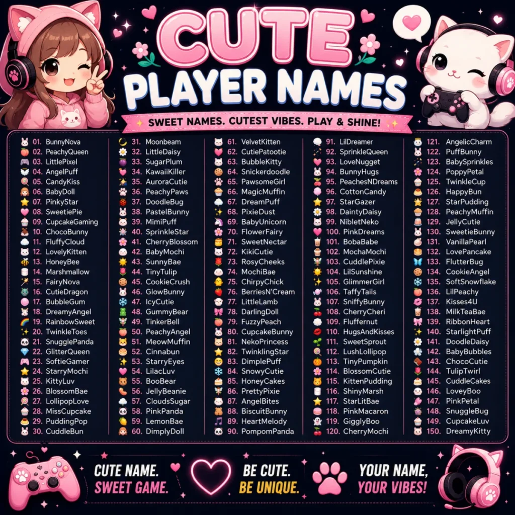 Cute Player Names 🌸