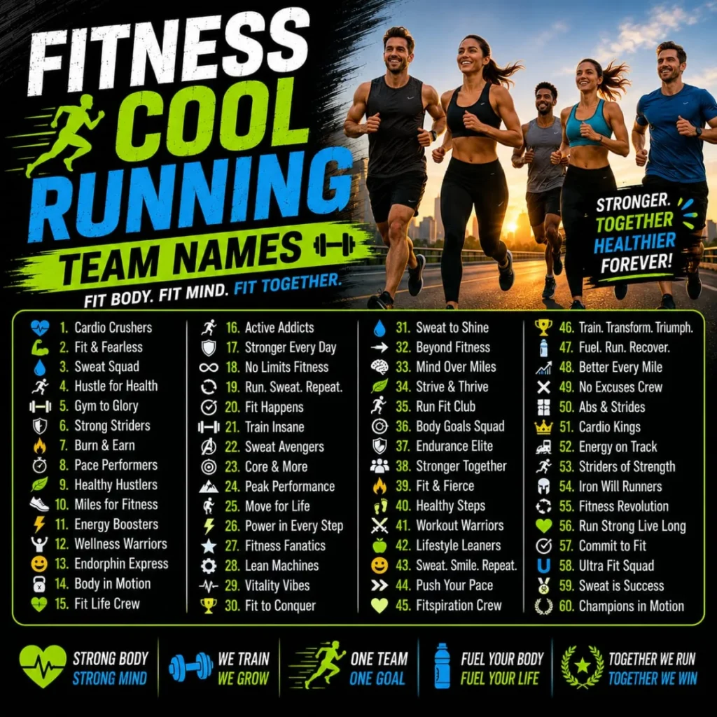 Fitness Cool Running Team Names 🏋️
